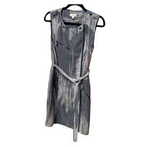 sleeveless abstract print grey Calvin Klein dress